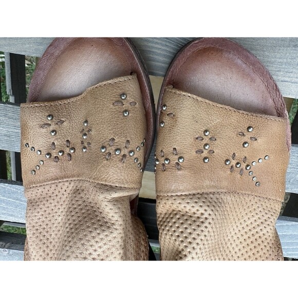 Miz Mooz Women's Fifi Brown Leather Sandals Boho Western Neutral Size 38 US 7.5 - Picture 3 of 14